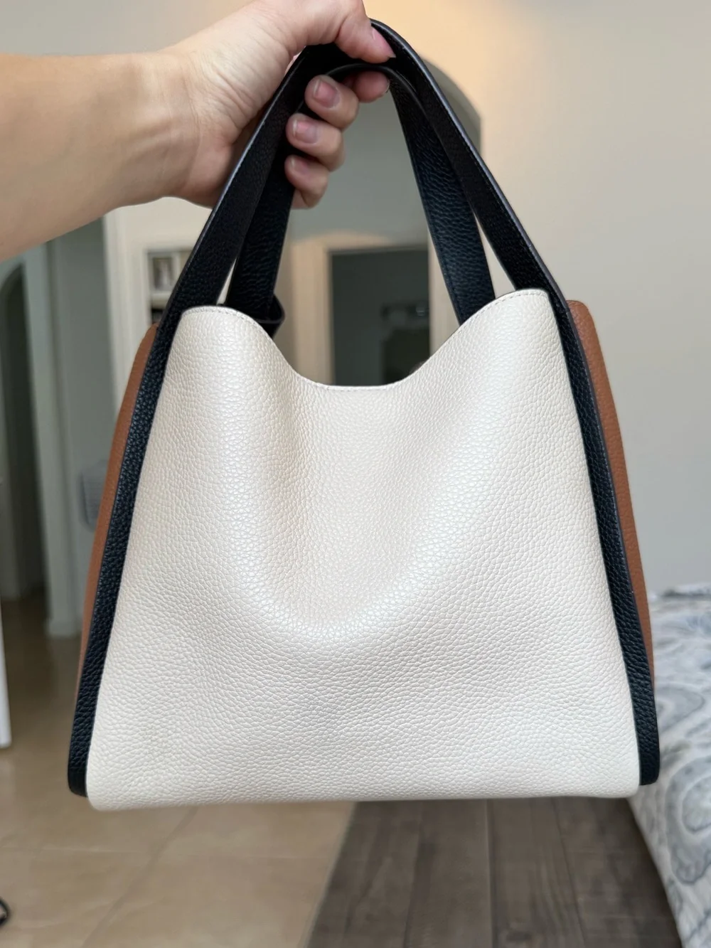 Kate Spade Knott Colorblocked Pebbled Leather Crossbody Tote MSRP $389